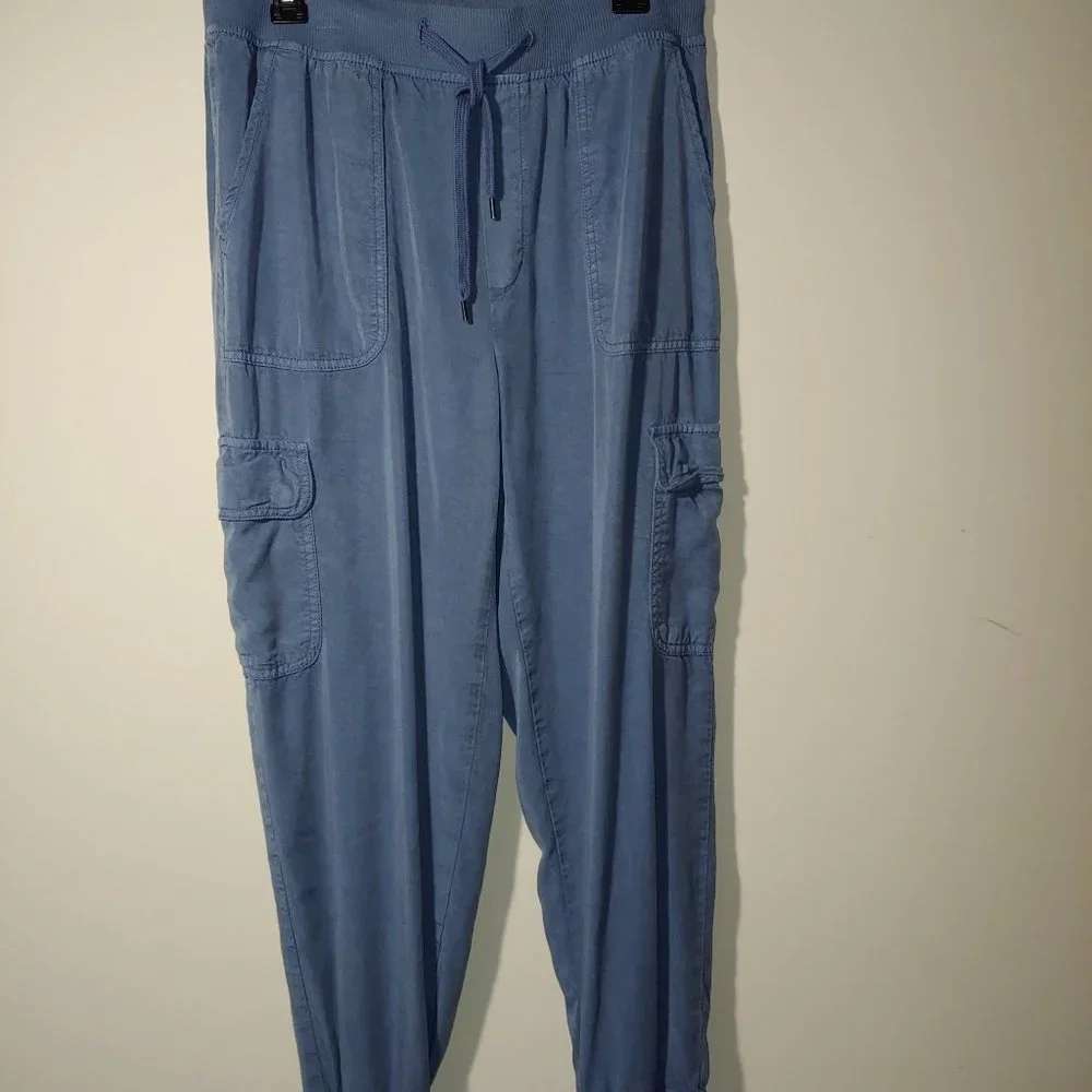 American Eagle Cargo Cuffed Pull On Joggers size M Blue